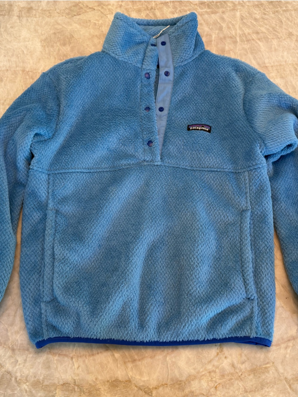 Patagonia Light Blue Snap-Front Fleece Pullover